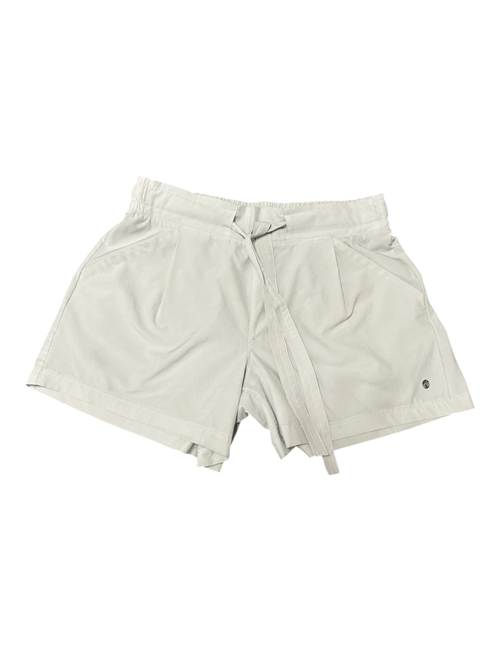 Apana Light Gray Shorts with Waist Tie